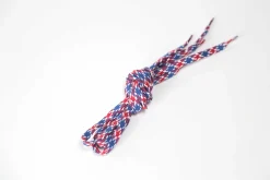 Clearance Blu Red and White Woven Flat Laces Accessories