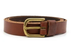 Outlet Brown Leather Belt 25mm Accessories