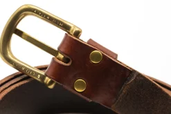 Outlet Brown Leather Belt 25mm Accessories